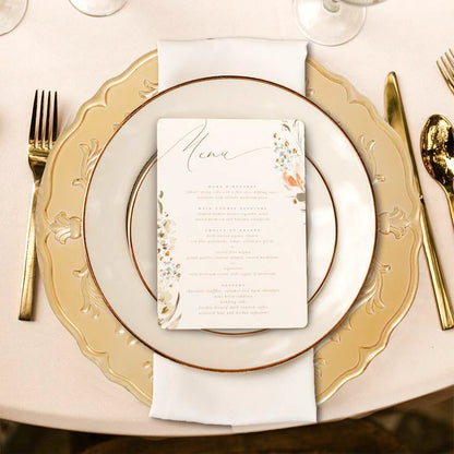 Set of Four 33cm Dia Gold Finish Baroque Charger Plates