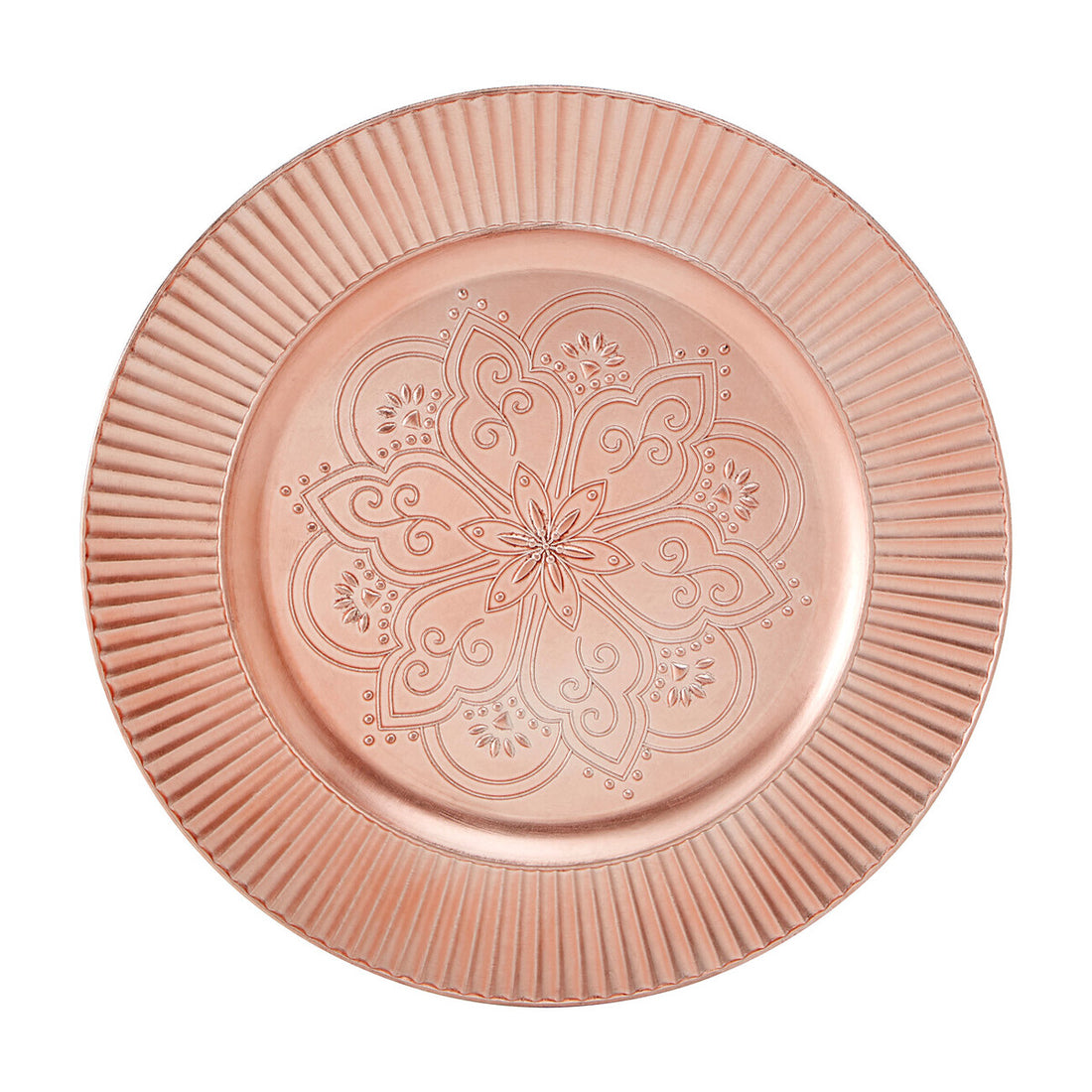 Set of 4 Redbud Rose Gold Charger Plates