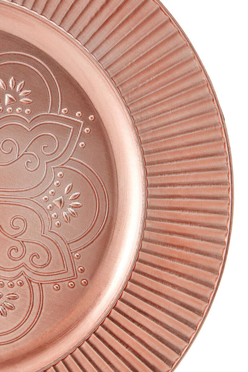 Set of 4 Redbud Rose Gold Charger Plates - Image 6