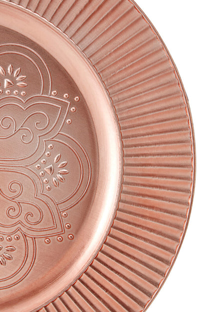 Set of 4 Redbud Rose Gold Charger Plates