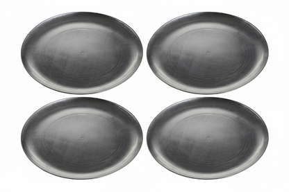 Paxton Set of Four 33cm Dia Silver Coupe Charger Plate