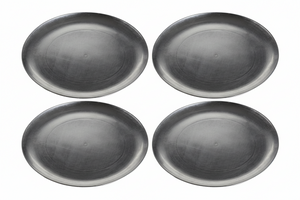 Paxton Set of Four 33cm Dia Silver Coupe Charger Plate
