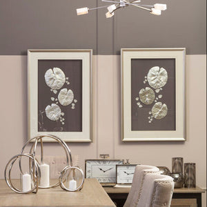 Silver Leaf Design Framed Wall Art | Nason