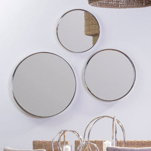 Large Nickel Finish Wall Mirror | Leonov