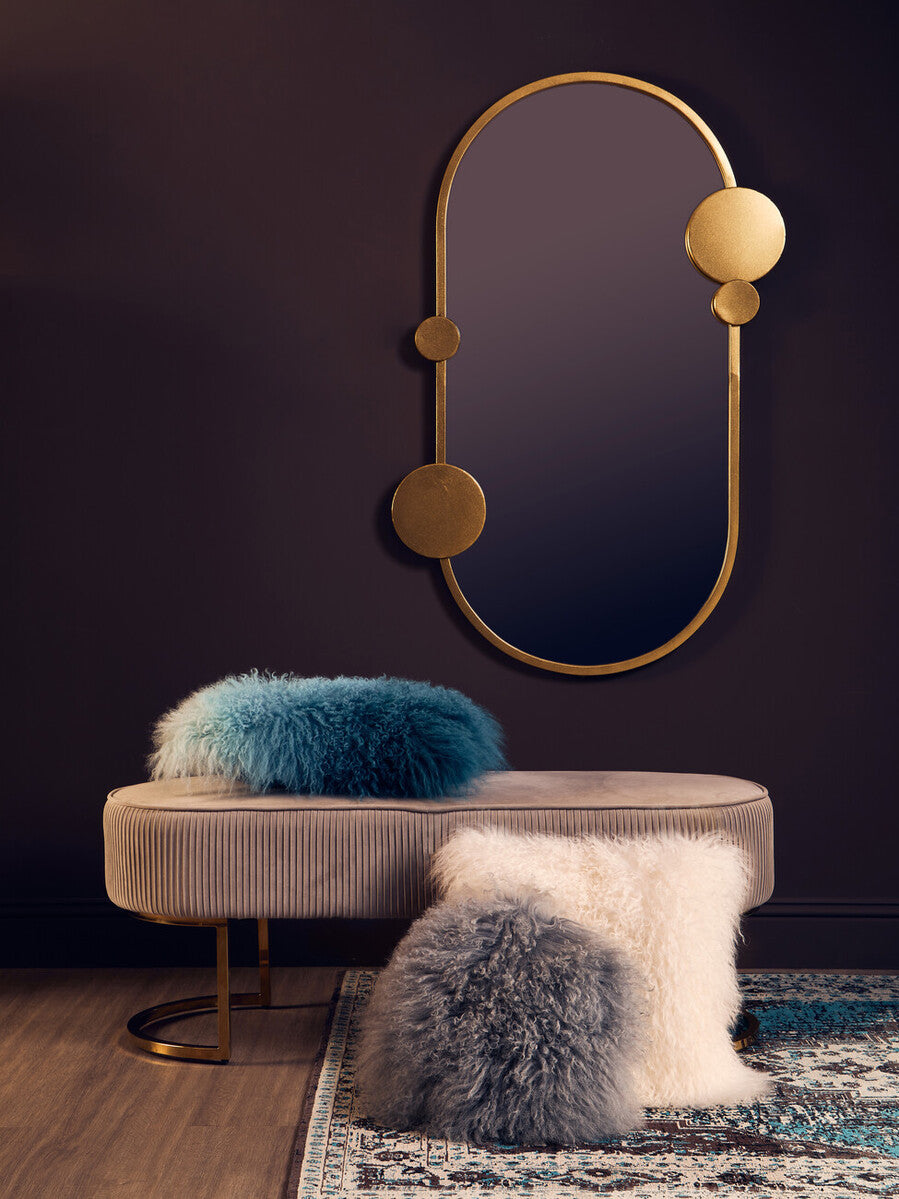 Bosie Real Mongolian Fur White Square Cushion - Image 8