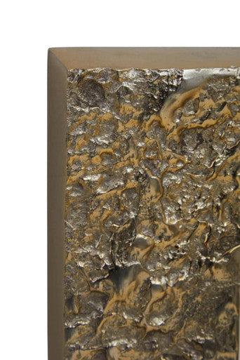 Akola Textured Gold Finish Rectangular Wall Mirror - Image 5