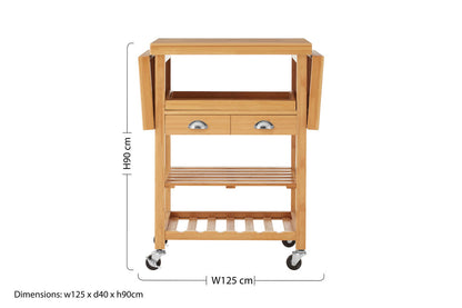 Harlow Bamboo Kitchen Trolley