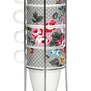 Set of Four Stackable Mugs with Stand | Pippa