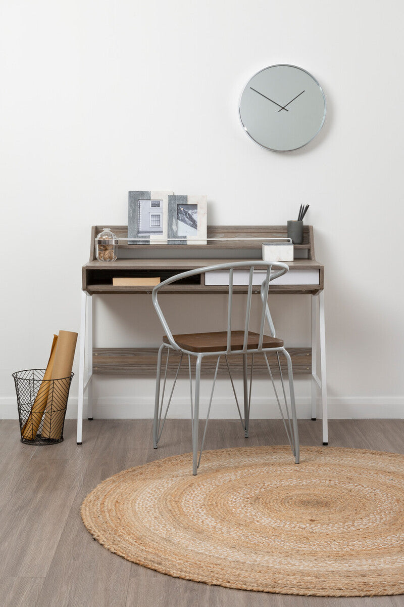Baillie 40cm Dia Chrome and Mirror Wall Clock