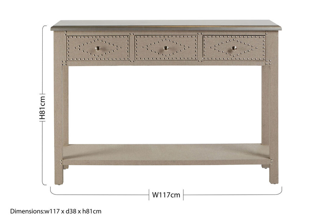 Manhattan 3 Drawer Console Table