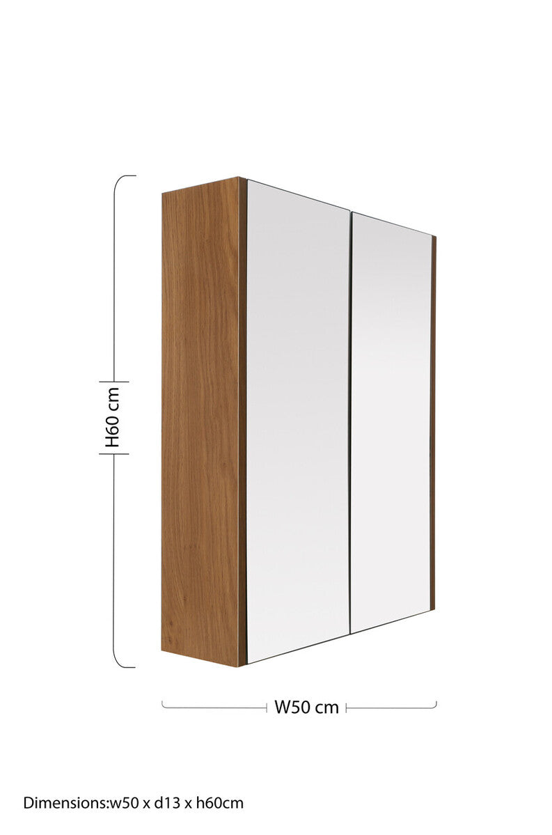 Vida 2 Door Oak Effect Wall Cabinet