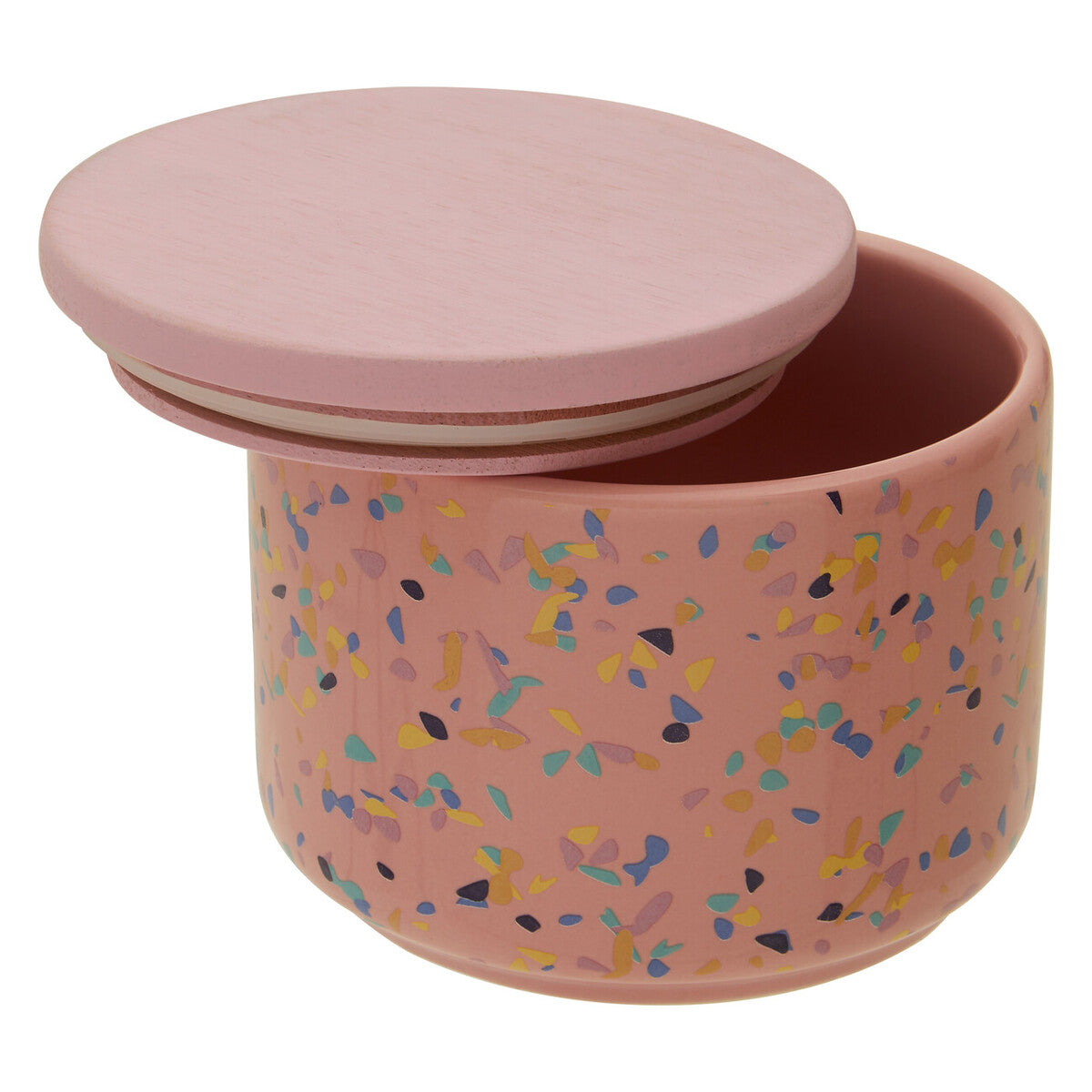 Yuki Small Pink Terrazzo Storage Canister