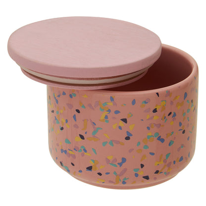 Yuki Small Pink Terrazzo Storage Canister