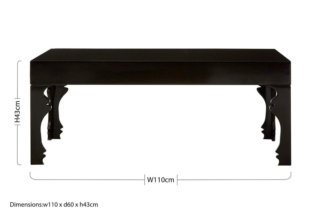 Luis Black High Gloss Coffee Table
