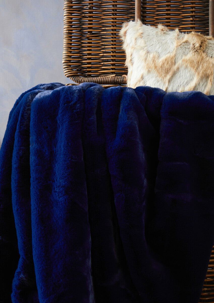 Bosie Lamina Navy Blue Throw - Image 10