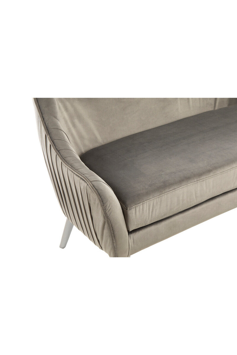 Louxor Grey Velvet Sofa