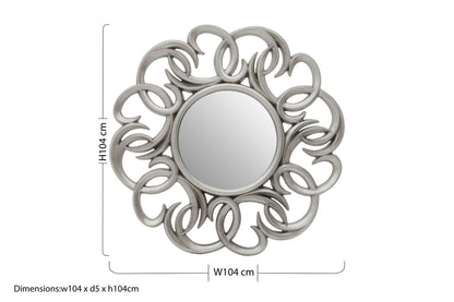 Adelere Entwined Silver Swirl Wall Mirror